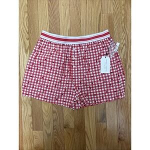 NWT better/together Red And White Gingham Buggy‎ Boxers